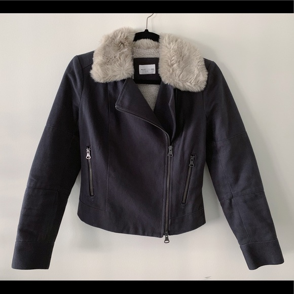 Club Monaco Warm Moto Jacket Xs - Picture 11 of 11